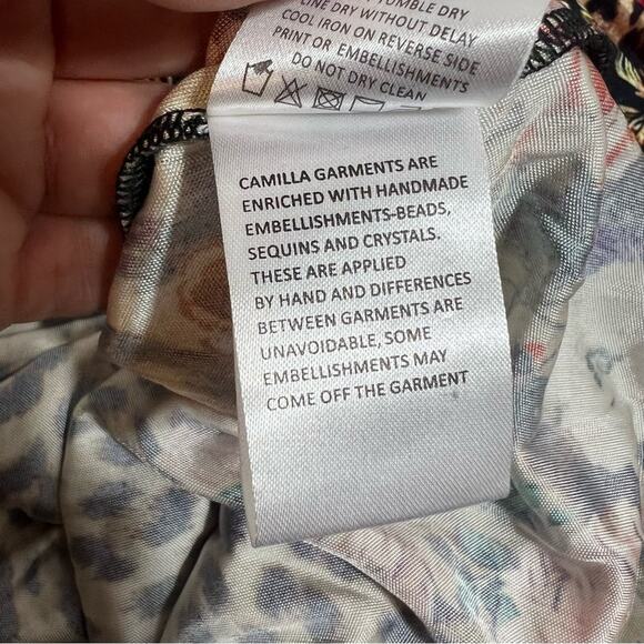 Camilla Printed Midi Jersey Dress in Leopard Animal Print Floral Sz 8 - Picture 7 of 11